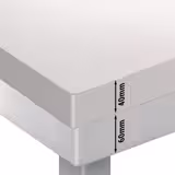 Table de travail inox PREMIUM - 1000 x 700 mm - avec tablette inférieure - incl. Planche à découper Blanche