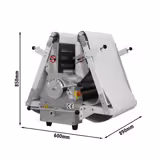 Sfogliatrice per panifici - apparecchio da tavolo - 400 Watt - nastro trasportatore da 2000 mm