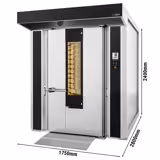 Pe gaz Rotativ Cuptor patiserie cu convecție cu abur (generator) - Digital - fără Postament cuptoare brutării