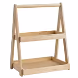 Açık Büfe Teşhir Standı - VALO - Ahşap (Meşe) - Kahverengi - köşeli - 350x265x445mm - Alt seviye: GN 1/2, üst seviye: GN 1/3 ile uyumlu