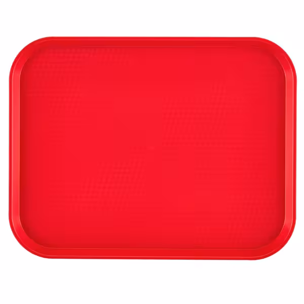 (12 Stück) CAMBRO | Fast Food Tablett - rechteckig - 360x460mm - hohes Profil - Rot