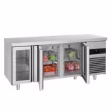 Commercial Counter Fridge PREMIUM - 1865x700mm - glass doors - with 3 doors - capacity 474 litres