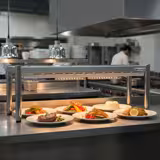 Commercial Heated Gantry - Ceramic Heater - Countertop, Stainless Steel – 1000×370 mm – 700 W – Single Tier