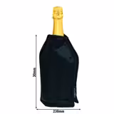 (6 stuks) FUCHS | Flexibele hoes voor wijn- en champagneflessen - Zwart