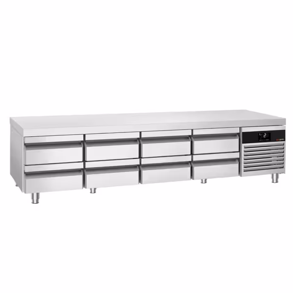 قاعدة مبردة PREMIUM - من -2 إلى +8 °C - 2400 mm - 310 L - 8 أدراج