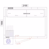 Rayonnage modulaire en aluminium - 1846x360mm - Capacité de charge:600kg