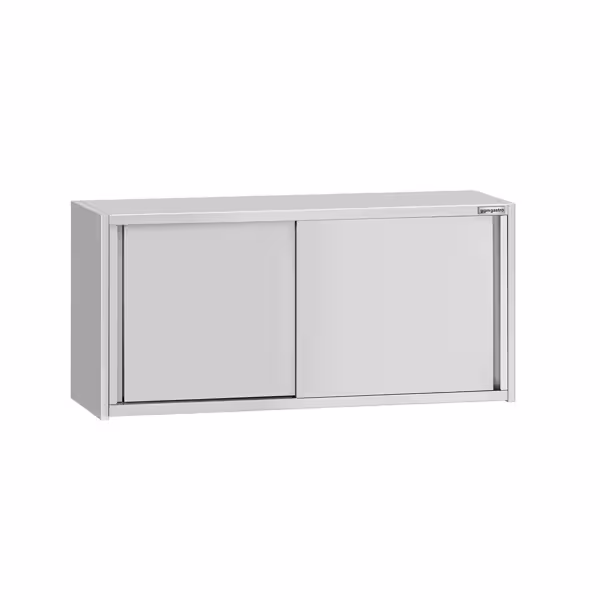 Nerezová nástěnná skříňka ECO - 1400x400 mm - s posuvnými dveřmi - výška 650 mm