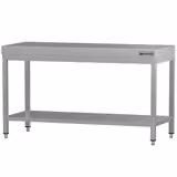 Edelstahl Arbeitstisch ECO - 1600x600mm - mit Grundboden