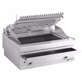 Commercial Electric Chargrill Water Direct Grill - 8.75kW - Countertop - 700mm Deep - 2 Burners - Tilting Grill Grid