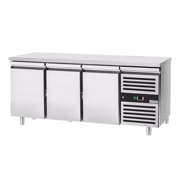 Masă rece pentru panificație PREMIUM - 2,0 x 0,8 m - cu 3 uși