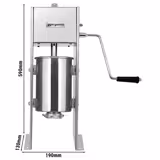 Commercial Churro Machine – 5 L Hopper – Manual Press – Stainless Steel – 5 Star Nozzles Ø15–25 mm – 590 mm Height