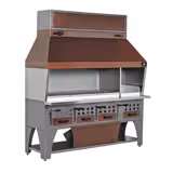 Grill węglowy ścienny - 2150x750x2350mm - 584kg