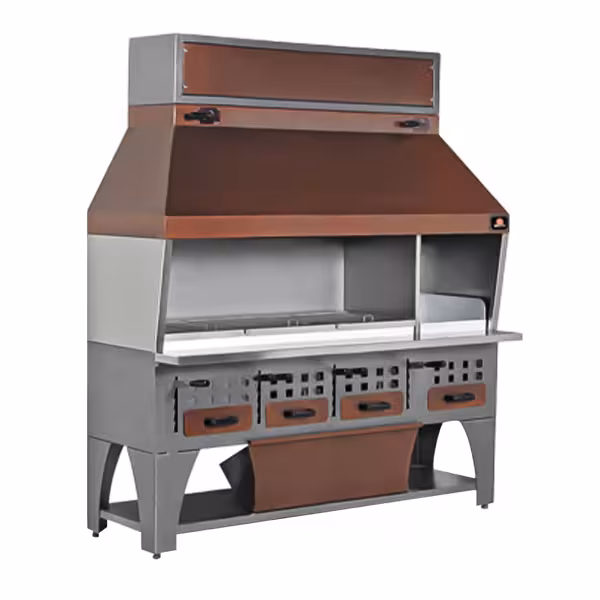 Wand-Holzkohlegrill - 2,15 m
