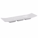 (6 kom) Posuda za umake - CASUAL - Melamin - 290x90 mm - Bijela