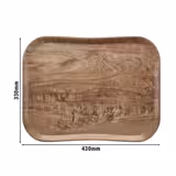 (12 stuks) CAMBRO | CENTURY™ - Glasvezel dienblad - rechthoekig - 430x330mm - Licht olijf houteffect - Glad