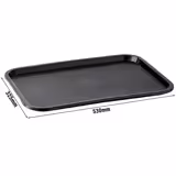 (6 stycken) FAST FOOD-bricka - Polypropen - GN 1/1 - Svart