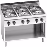 Kaasuliesi LORENZO 700 ‑sarja - 1200x714x1070 mm - 33,5 kW - 6 poltinta - jalustalla - säilytystila