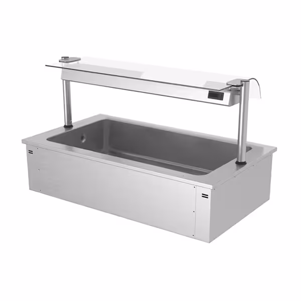 Ankastre Buz Havuzu - 1460mm - 4x GN 1/1 - 160L - Cam Siperlikli