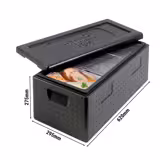 (2 pièces) THERMO FUTURE BOX | Thermobox MENU 3 - 28 litres - Noir