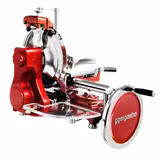 Flywheel Meat Slicer - Blade 300mm - Red - with Pedestal Stand