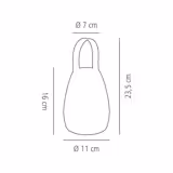 (4 db) Asztali lámpa - NIELS MINI - akkumulátoros - 3 fokozatban dimmelhető - Ø 110 mm - fehér