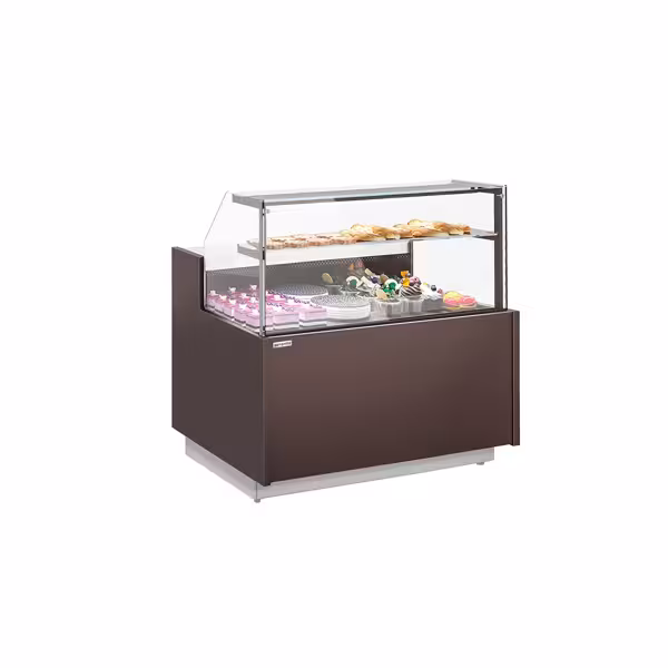 Banco pasticceria refrigerato RIGA - 1370x990mm - Ventilata - 138 L - con 2 ripiani