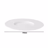 (6 db) WHITE DELIGHT - Leveses csészealj - Ø 19 cm - porcelán - Fehér