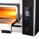 Horno para pizza eléctrico - 2 cámaras - piedra refractaria - 9+9x Ø35cm - 400V - Digital