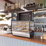 Countertop Display Fridge 160 litres – Flat glass - 2 shelves - 2 sliding doors - 0–12°C - Ventilated