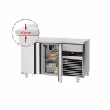 Table réfrigérée positive PREMIUM - 1400x700mm - 2 portes - +2/+8°C - 281L - Compatible GN 1/1