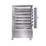 Gaz Rôtissoire à poulets Verticale - ECO - 11 broches pour jusqu’à 66 poulets - 37,2kW
