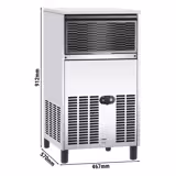 Commercial Ice Machine - Cylindrical Ice - 48kg/24h - with Storage Bin