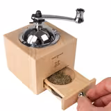 (6 Stück) PEUGEOT | LE MOULIN D'OLIVIER ROELLINGER - Pfeffer-/Gewürzmühle mit Kurbel - Natur - Höhe: 130mm