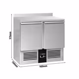 Koelwerkbank PREMIUM - 900x700mm - 2 deuren & achterwand