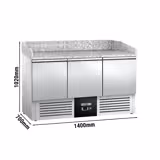 Pizzawerkbank PREMIUM - 1400x700mm - granieten werkblad - met 3 deuren