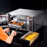 Professionelle Heißluftfritteuse (Airfryer) - 3,5 kW - inkl. Waschsystem, 2 Drehkörben, 1 Teflonschale & 2 Griffen