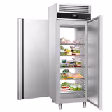 Armoire réfrigérée négative en acier inoxydable AISI 304 PREMIUM - GN 2/1 - 1460 L - avec 1 porte avant & 1 porte arrière & 3 grilles de support & 3 paires de glissières