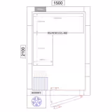 Kit rayonnage en aluminium - En angle (L) - Profondeur:460mm - Capacité de charge:600kg