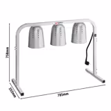 Lampe chauffante infrarouge pour buffet - 750W - Réglable en hauteur - Aluminium