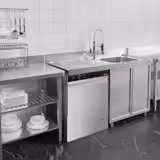 Professionele horeca vaatwasser - Elektromechanisch - 5,1kW - met zeepdoseerpomp, naglansdoseerpomp & afvoerpomp