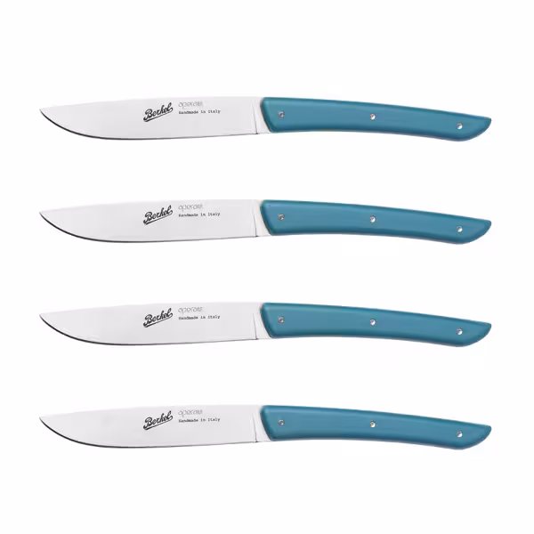 (4 pezzi) BERKEL | Coltello da bistecca - Blu petrolio - Lama: 110mm