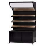 Bread Display Unit MADRID - 1200mm - with 3 shelves - matt black