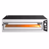 Elektrische pizzaoven (chamotte bakvloer) - 1340x1270x380mm - 1 kamer - 1x9 pizza’s Ø34cm - tot 450°C - Handmatig - Stapelbaar