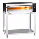 Horno para pizza eléctrico - 1 cámara - piedra refractaria - 6x Ø35cm - 400V - Digital - hasta 400°C - incl. bastidor inferior