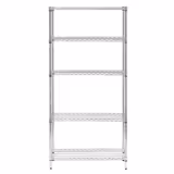 Steel Wire Shelving Unit - 900x450mm - 5 shelves - Chrome