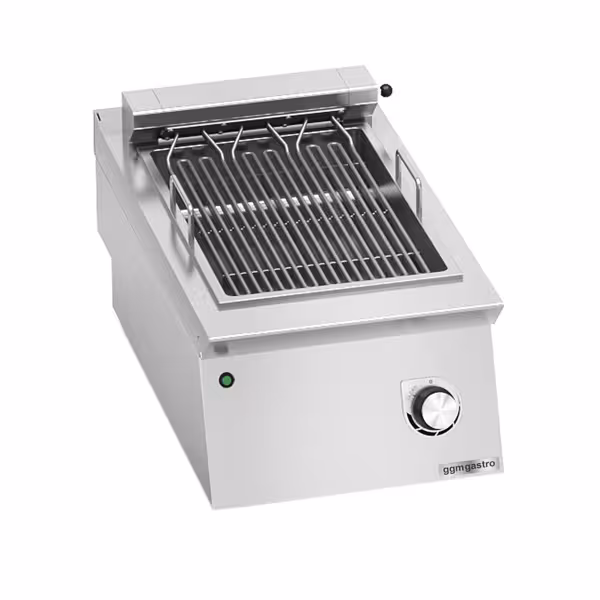 Elektrische grillplaat - 4,0kW - 0,4x0,73m - Tafelmodel - 730mm diep - RVS