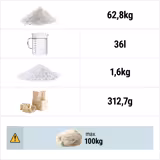 Pétrin à Pâte / Pétrin à spirale - 160 Litres / 100 kg - avec Cuve Fixe - 400 V