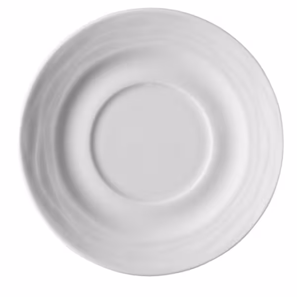 (6 pieces) Sea Wave Coffee & Tea Saucer – Porcelain - White - Flat - Fits KTTSWK230