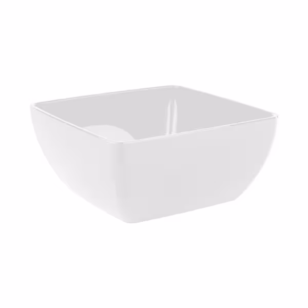 (6 قطع) سلطانية FRIENDLY - PET - 1.50 l - مربّع - 190x190x90 mm - قابلة للتكديس | مقاوم للكسر | آمن لغسالة الصحون - أبيض