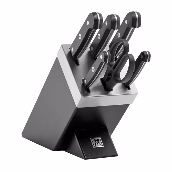ZWILLING | GOURMET SharpBlock - Блок за самонаточващи се ножове - 7 части - черен